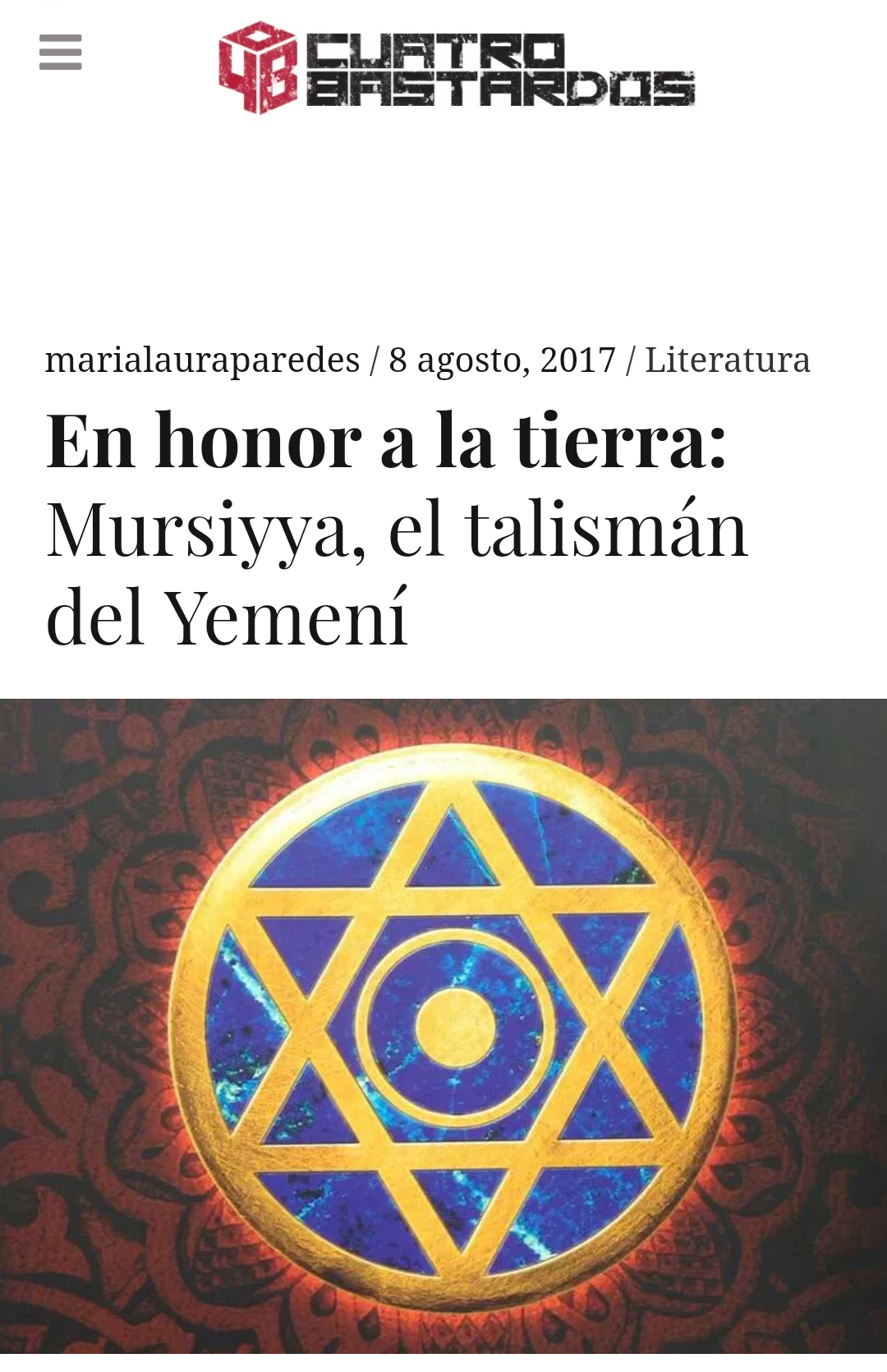 Reseñas de Mursiyya El talismán del Yemení