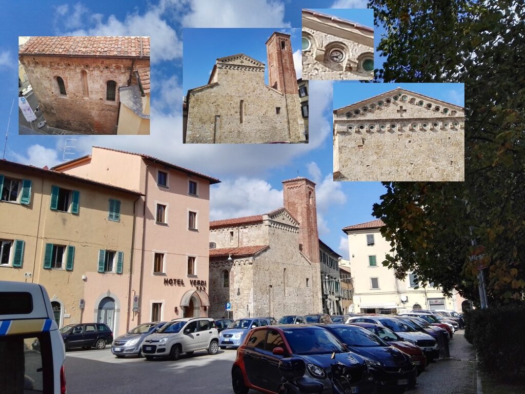 Iglesia de Sant'Andrea Forisportam en Pisa, Italia y algunos detalles. Fotos tomadas por Sergio Reyes para el artículo Pisa y al-Andalus: cerámica andalusí en Italia