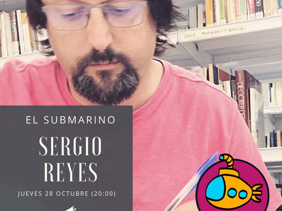 Cartel anunciador entrevista a Sergio Reyes en Voz FM Murcia octubre 2021 segundo intento