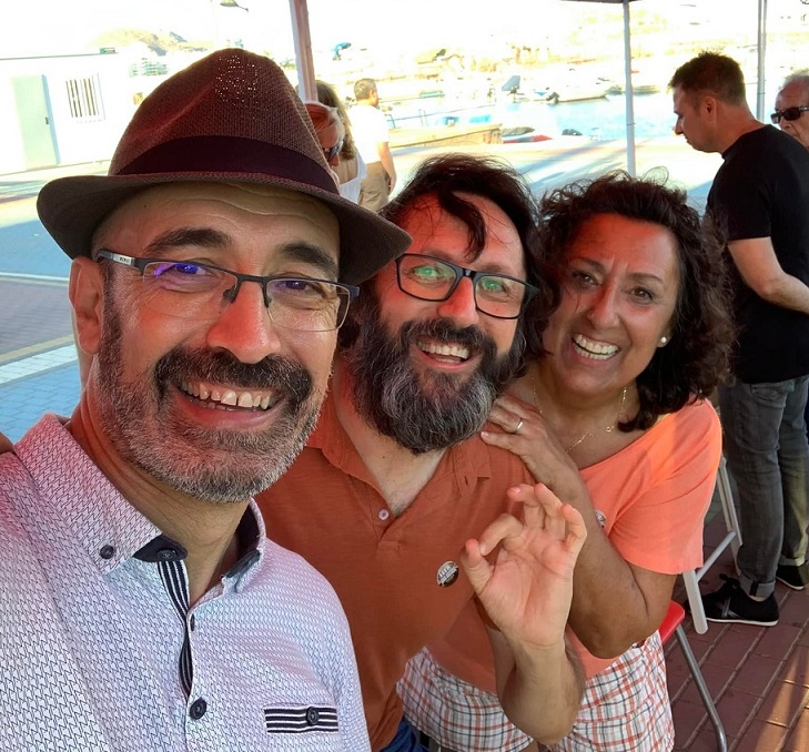 Foto de los eventos del verano 2022: Sergio Reyes con Emilio Tomás y Lola Gutiérrez