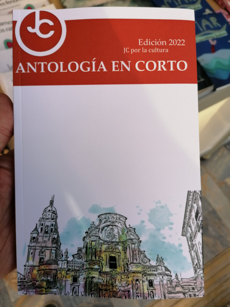 Portada de Antología en corto, recopilación de textos surgida del Concurso de relato corto JC por la cultura 2022