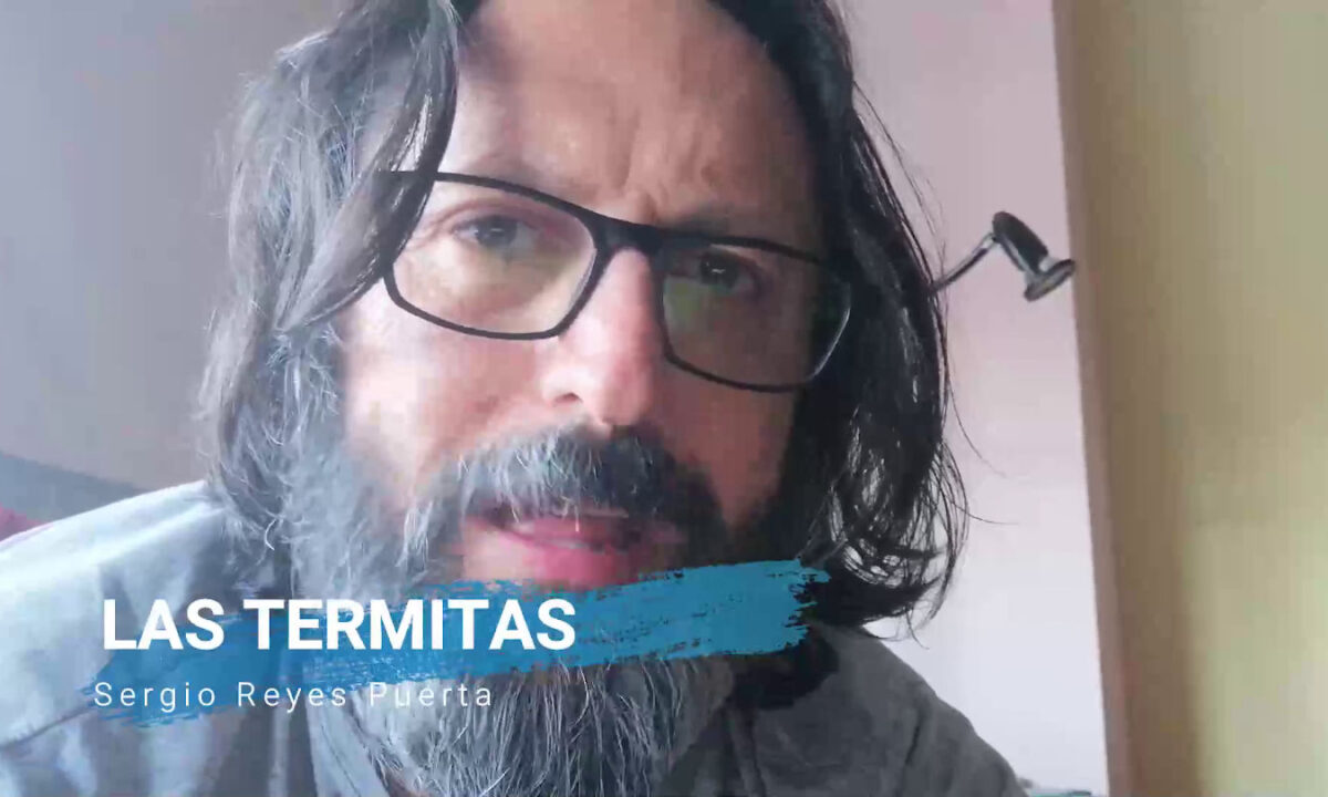 Captura de fotograma del vídeo de lectura de Las termitas de Sergio Reyes Puerta