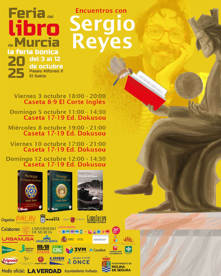 Participación oficial de Sergio Reyes en la XXXII Feria del libro de Murcia 2025