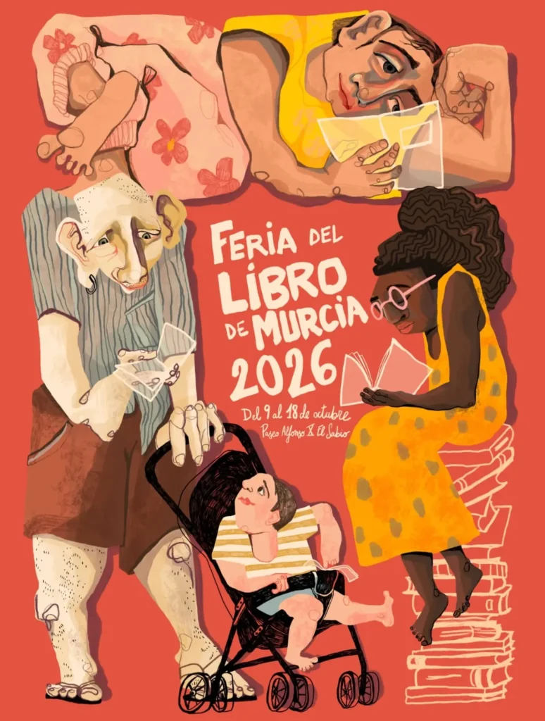 Cartel de la feria del libro de Murcia 2026