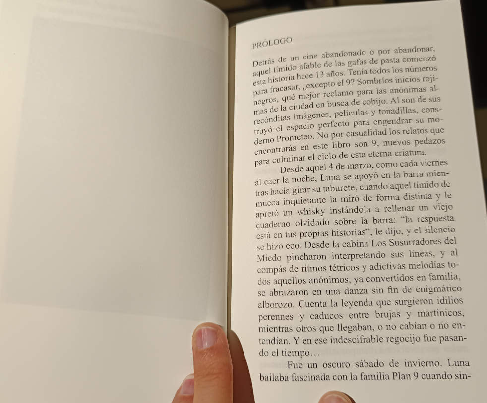 Primera pagina del prologo de la antología NOCTÍVAGA CANCIÓN que contiene el relato de Sergio Reyes NO TEMAS A LOS MUERTOS